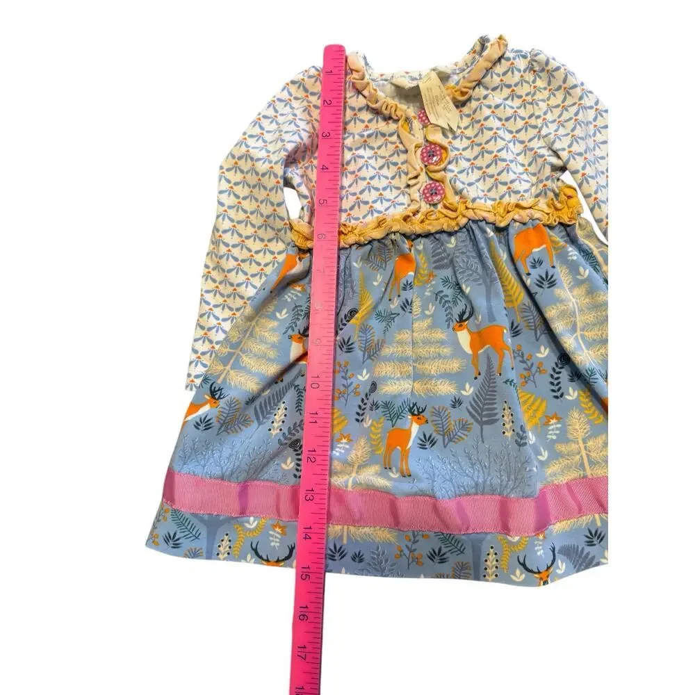 Matilda Jane Dress Deer Print Size 12-18 Months